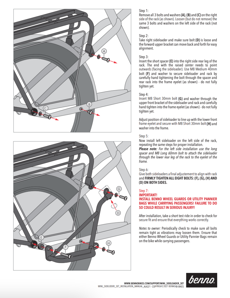 How Do I install the Benno Mini Sideloader Set? – Propel